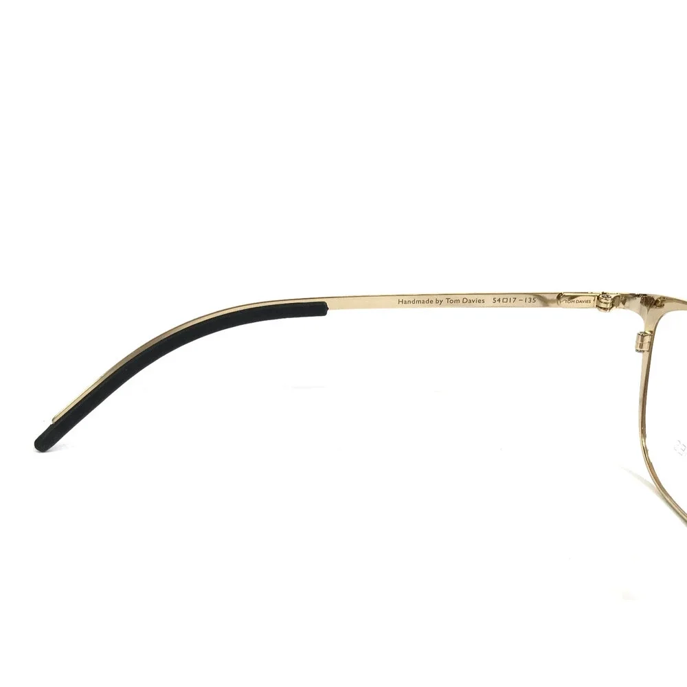 Tom Davies Eyeglasses Frames TD769 Col. 2320 Polished Gold Cat Eye 54-17-135